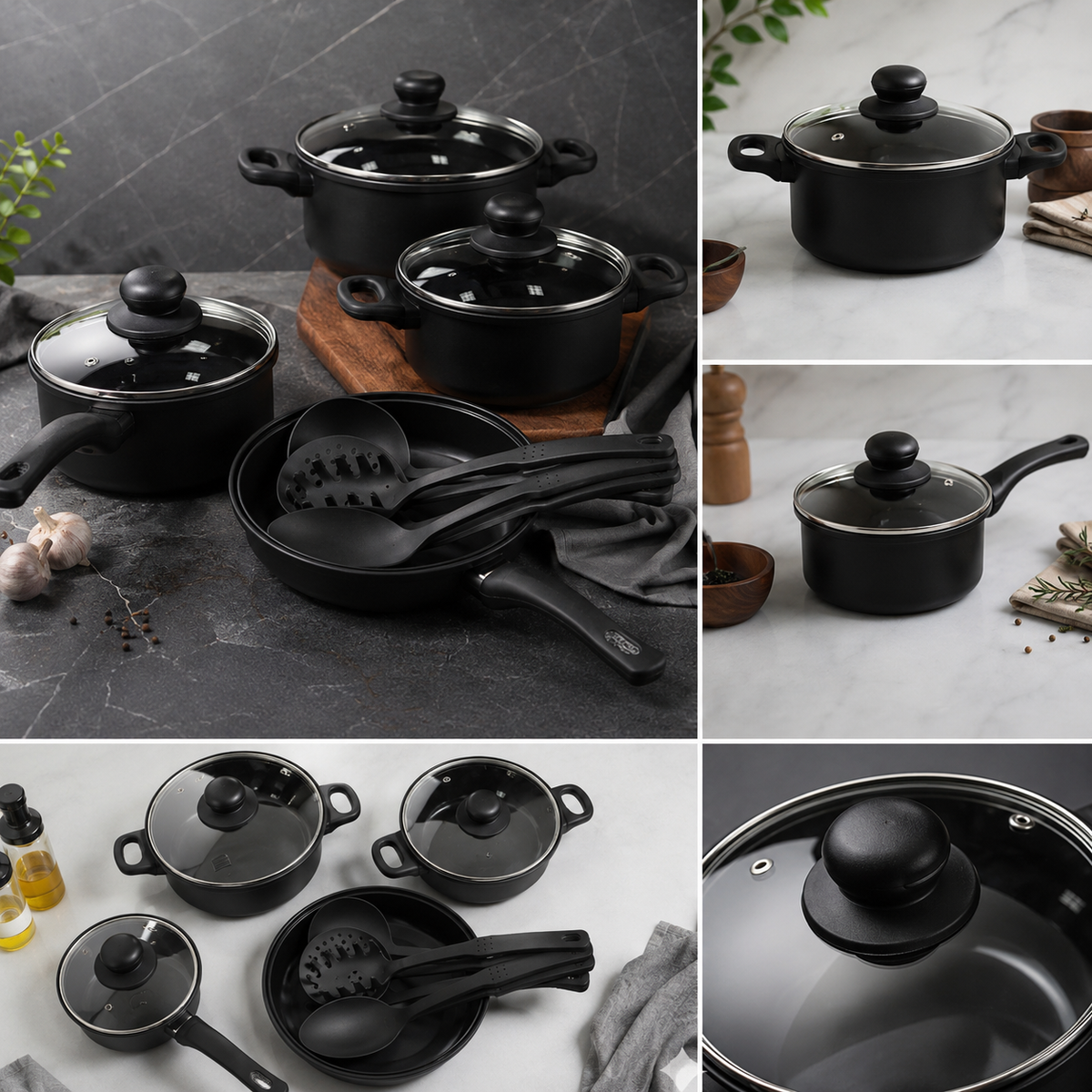RoyalMark™ Set de Ollas y Cocina de 13 Piezas