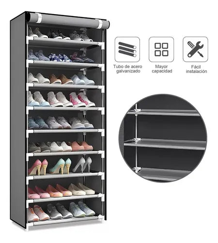Zapatero vertical de 10 niveles